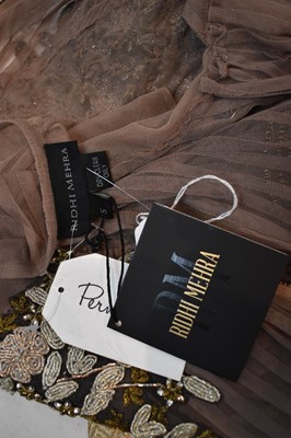 Lot 46 - RIDHI MEHRA; a nude silk and taffeta full...