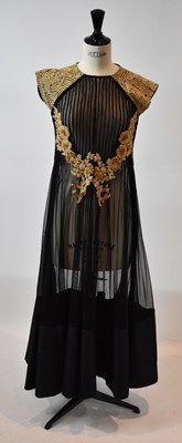 Lot 48 - RIDHI MEHRA; a black and silk taffeta full...