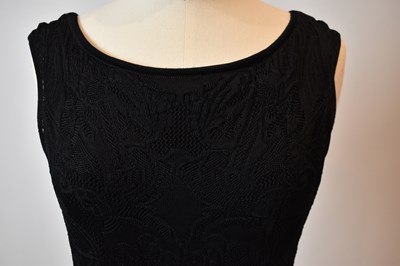 Lot 59 - ALEXANDER MCQUEEN; a black silk lace short...