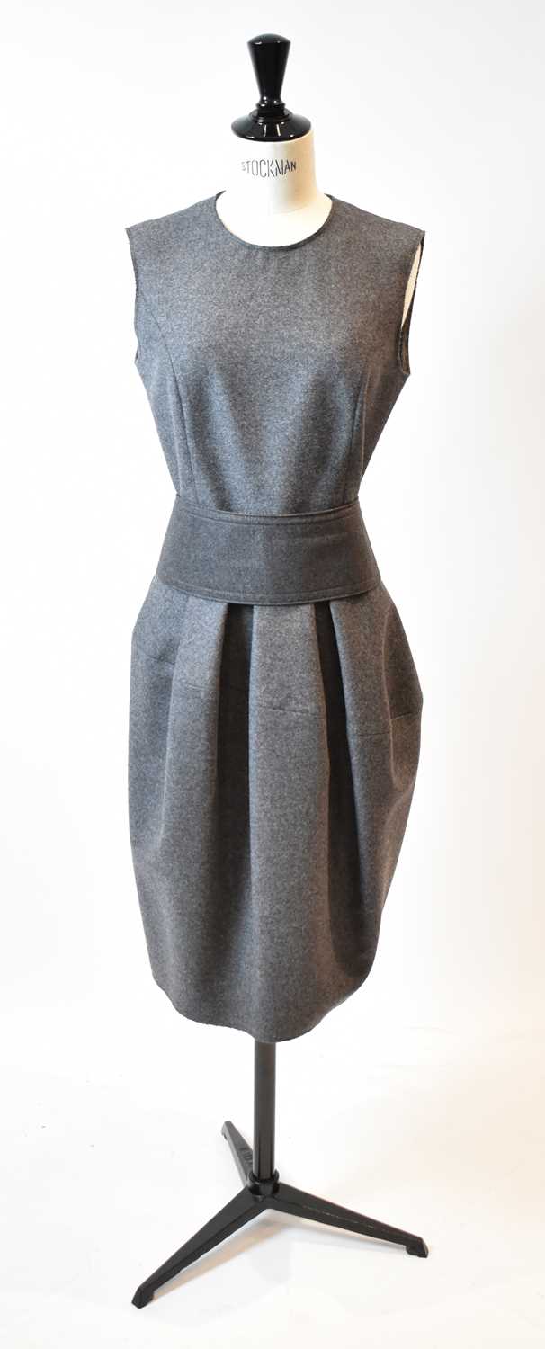 Lot 62 - YVES ST LAURENT; a grey 100% wool sleeveless...