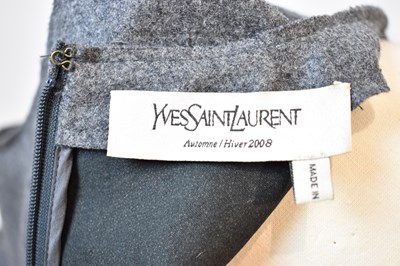 Lot 62 - YVES ST LAURENT; a grey 100% wool sleeveless...