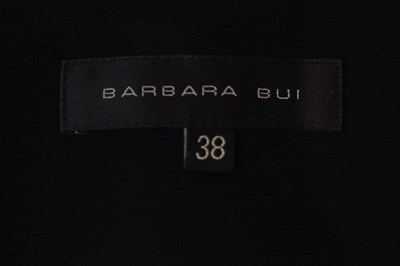 Lot 74 - BARBARA BUI; a black wool and leather V-neck...