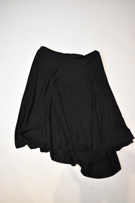 Lot 79 - AZZARO; a black 100% silk A-line shirt, size 38.