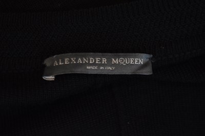 Lot 83 - ALEXANDER MCQUEEN; a black 100% wool...