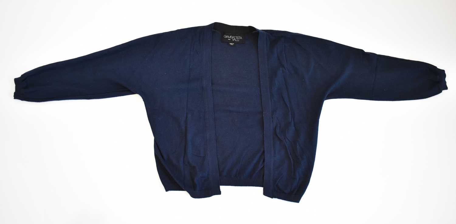 Lot 89 - GIAMBATTISTA VALLI, PARIS; a navy blue wool...