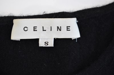 Lot 91 - CELINE; a black 100% wool tank top with...