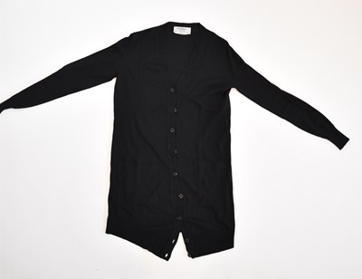 Lot 93 - YVES SAINT LAURENT; a black 100% wool longline...
