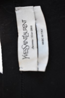 Lot 93 - YVES SAINT LAURENT; a black 100% wool longline...