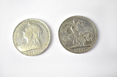 Lot 831 - Two Victorian silver crowns