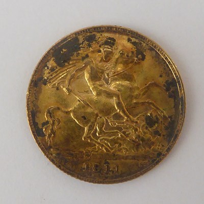 Lot 750 - A George V half sovereign 1911