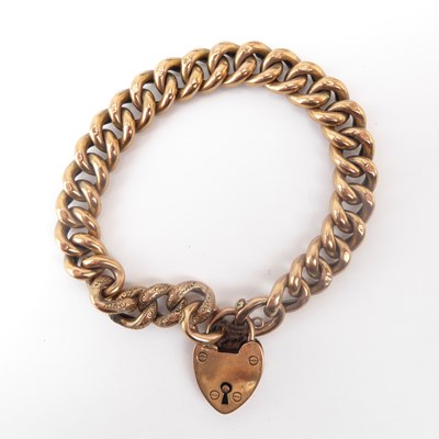 Lot 927 - A 19th century rose gold large hollow link bracelet