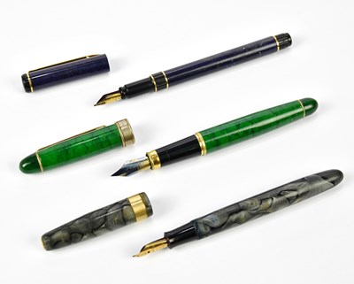 Lot 5090 - A group of three fountain pens, comprising...