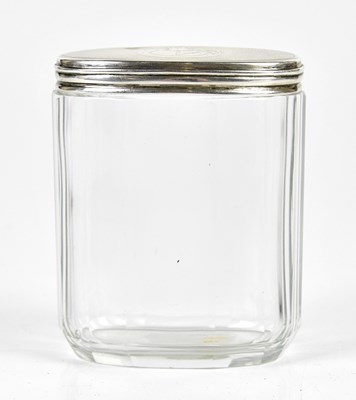 Lot 2686 - A Victorian clear glass dressing table pot...