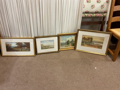 Lot 6079 - W.H.MULLER HEWITT; watercolour, cottage scene,...