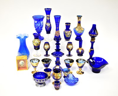 Lot 348 - A quantity of blue glassware