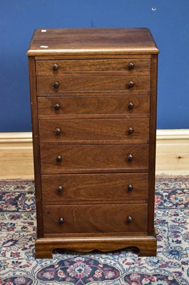 Lot 6600 - An oak seven drawer specimen type chest, width...