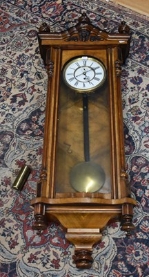 Lot 6431 - A 19th century walnut cased single weight...