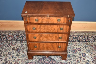 Lot 6736 - REPROX; a reproduction mahogany chest of...