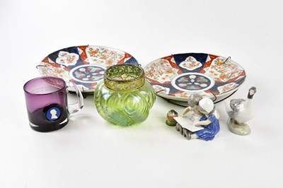 Lot 1284 - A pair of Japanese Imari wall chargers,...