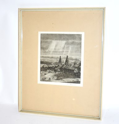 Lot 6060 - L. G. BRAMMER; etching, Old Stoke, signed...