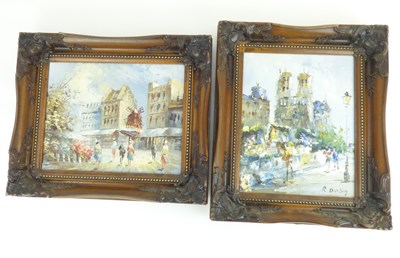 Lot 525 - Two modern oil paintings