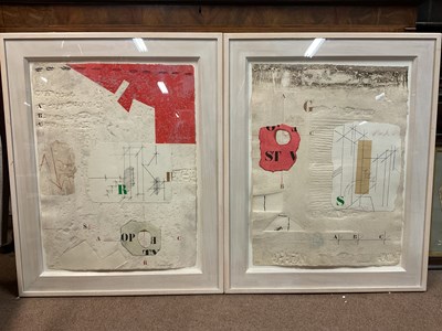 Lot 6231 - MODERN BRITISH; two mixed medias on paper,...