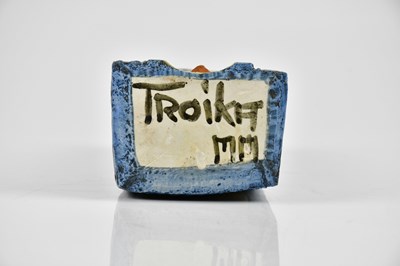 Lot 50 - M MURRELL FOR TROIKA POTTERY; a coffin vase...