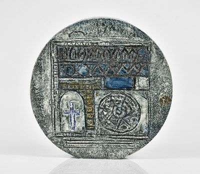 Lot 19 - ANN LEWIS FOR TROIKA POTTERY; a large wheel...