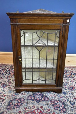 Lot 2561 - An early 20th century oak hanging corner...