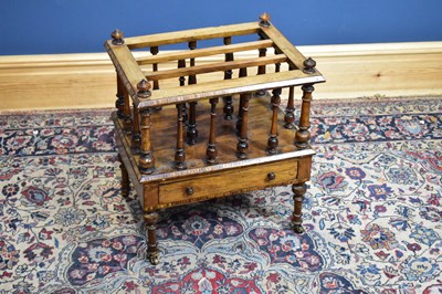 Lot 2562 - A Victorian inlaid walnut three division...
