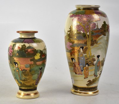 Lot 391 - An early 20th century Satsuma baluster vase