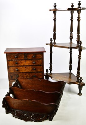 Lot 1361 - A Victorian mahogany and walnut specimen chest...