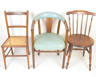 Lot 75 - Three single chairs comprising a bedroom chair...