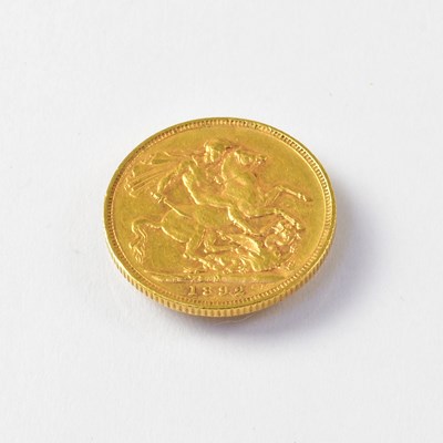 Lot 763 - A Victorian sovereign, 1892.