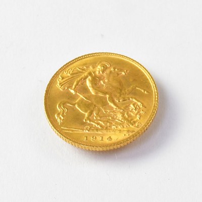Lot 776 - A George V half sovereign, 1914.