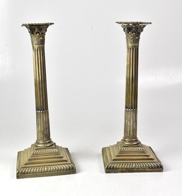 Lot 758 - A pair of Victorian silver candlesticks in the...