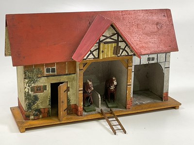Lot 68 - A German 'Red Roof' stable with half timbered...