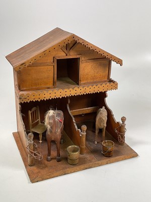 Lot 236 - A French Lenoble model stable in varnished...