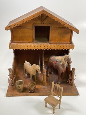 Lot 69 - A French Lenoble stable in varnished wood, the...