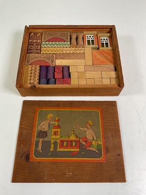 Lot 95 - Four boxes of German wooden architectural...