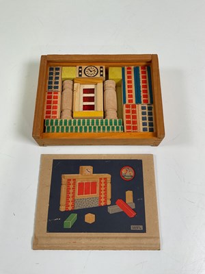 Lot 95 - Four boxes of German wooden architectural...