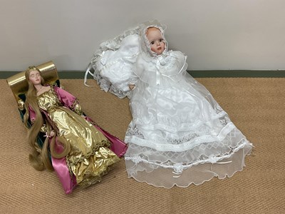 Lot 240 - DANBURY MINT; a large Sleeping Beauty doll...