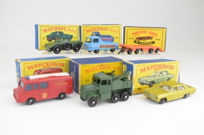 Lot 229 - MATCHBOX; six Lesney diecast vehicles,...