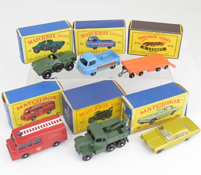 Lot 229 - MATCHBOX; six Lesney diecast vehicles,...