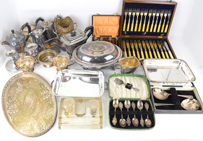 Lot 649 - A quantity of silver plated items, to include...