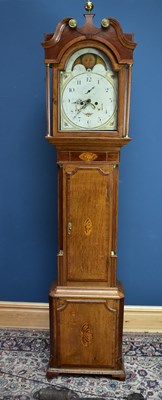 Lot 2347 - A 19th century oak eight day movement long...