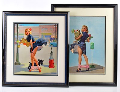 Lot 6208 - FRAHM; two "pink pantie" prints, largest 35cm...