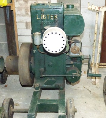 Lot 202 - A Lister overhead valve model D type petrol-paraffin stationary engine