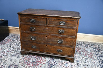 Lot 2470 - A 19th century oak chest of two short over...