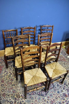 Lot 6610 - A harlequin set of eight Macclesfield type...